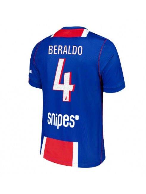 Muži Futbalové oblečenie Paris Saint-Germain Lucas Beraldo #4 2026-27 Krátky Rukáv - Domáci Muži Futbalové oblečenie Paris Saint-Germain Lucas Beraldo #4 2026-27 Krátky Rukáv - Domáci